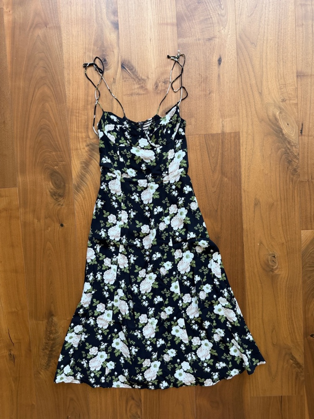 Reformation Floral Bustier Midi Strapless Dress / 2